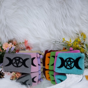 Bolsa de moedas Celestial Moon e Star, carteira de cartão de crédito, bolsa de moedas de feltro, carteira de feltro, porta-moedas, bolsa de maquiagem, bolsa de joias, presente de férias