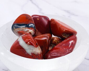 Red Jasper Tumbled Stone, Pocket Stone, Grounding and Protection Crystal, Jasper, Polished Healing Crystal