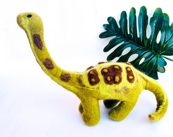 Handmade Felt Dinosaur, Dinosaur For Home Decor, Jungle FeltAnimal, NeedleFelted Dinosaur Decoration, Eco Friendly Dinosaur, Gift For Kids,