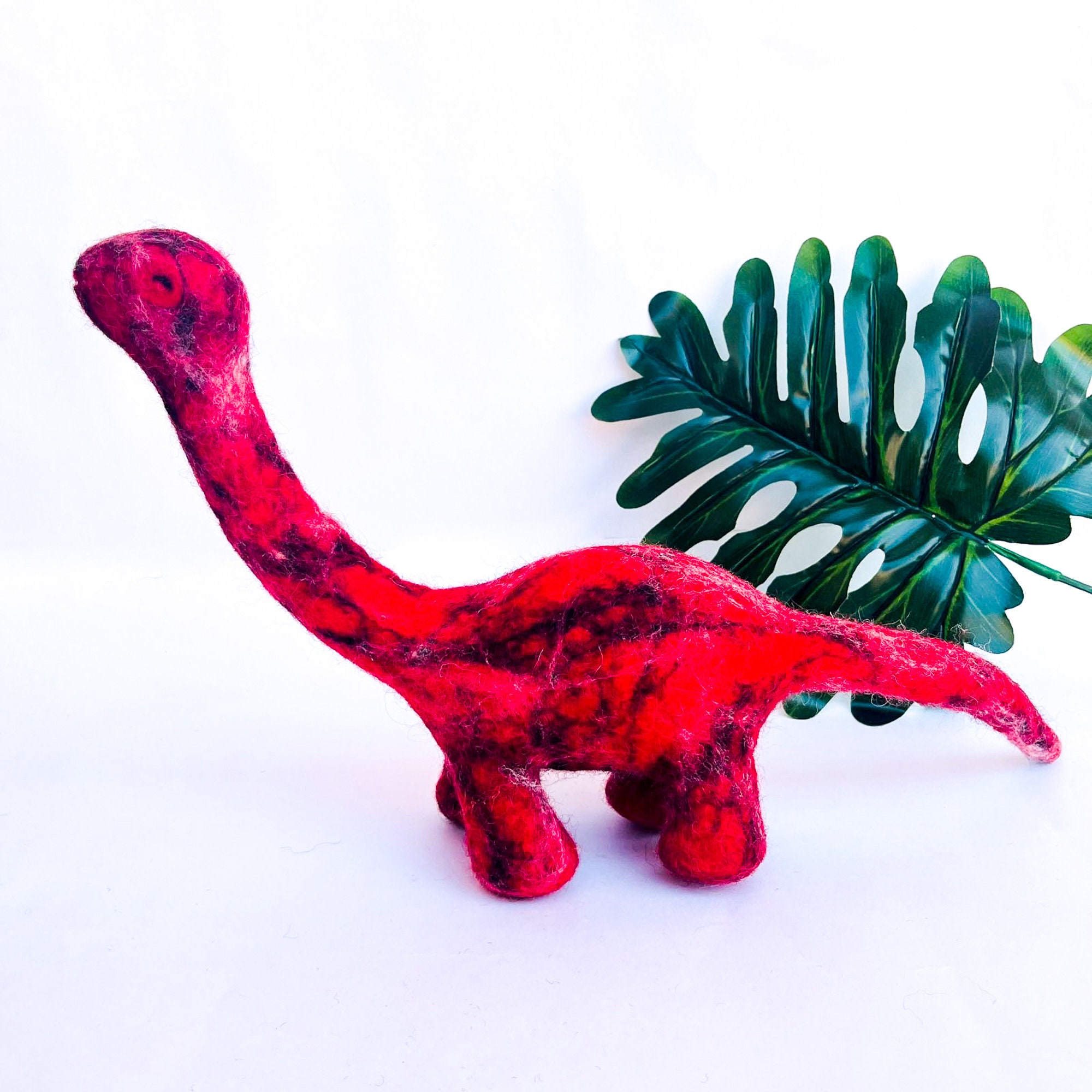 Felt Brachiosaurus Dinosaur, Home Decor, Felt Stuffed Animal, Handmade Dinosaur, Eco Friendly Felt Animal, Toy for Kids, House Warming  Gift