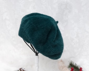 Boho Beret Hat, Slouchy Winter Hat, Unisex Beret  Hat, Hat For Adult,  Stylish Hat, Gift For Her/Him, Unique Beanie, Warm Knitted Beret