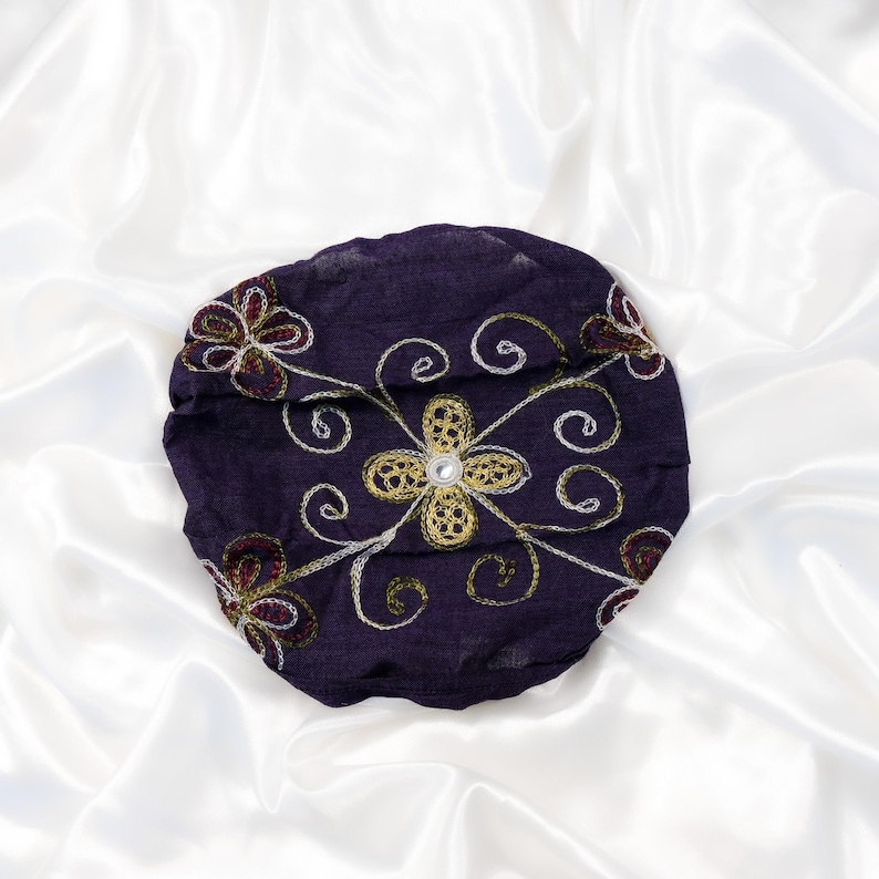 Broderad huvudband, bomullspannband, boho yogapannband bild 8