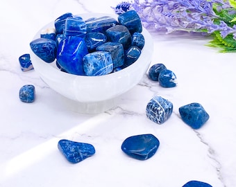 Sodalite Tumble stone, Natural Polished Crystal, Throat Chakra, Healing Crystal, 8gm to 10 gm Sodalite Gemstone, Stone for Clarity