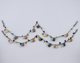 Woodland Animal Garland, Felted Koala Garland, Felt Banner, Party Decoration, Nursery Decor, Handmade Hanging, Baby Shower Garland, XmasGift