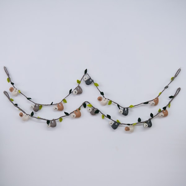 Woodland Animal Garland, Felted Koala Garland, Felt Banner, Party Decoration, Nursery Decor, Handmade Hanging, Baby Shower Garland, XmasGift