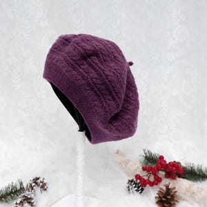 Oversized Slouchy Wool Beret - Etsy display picture 2