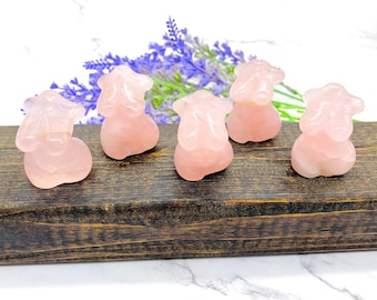 Rose Quartz Female Body Carvings, 1.5 inches Crystal Body Carvings, Self Love Crystal, Crystal Goddess, Crystal Decor, Crystal Gift