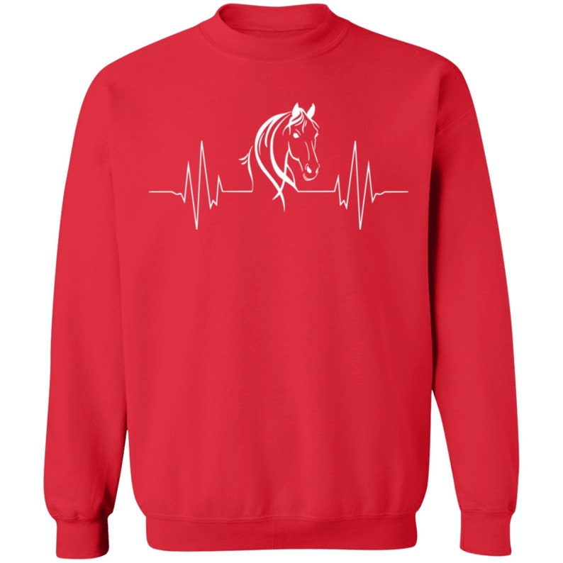 Horse Heartbeat Shirt Horse lover Gift Shirt Horse Head Horse Lover/'s Gift Heartbeat Unisex Sweatshirt