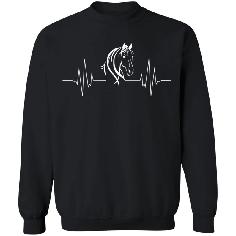 Horse Heartbeat Shirt Horse lover Gift Shirt Horse Head Horse Lover/'s Gift Heartbeat Unisex Sweatshirt