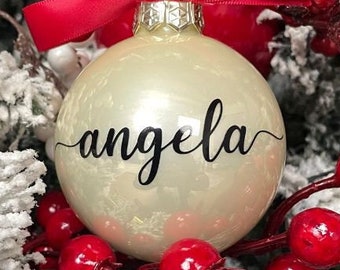 Personalized Christmas Ball Ornament: Custom Name Decoration
