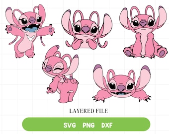 Angel Layered Clipart Bundle, 5 Svg Png Dxf Designs for Cricut Silhouette