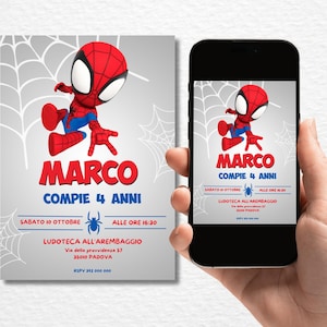 SPIDERMAN Invito Digitale Compleanno | Spiderman invito digitale compleanno | invito supereroi| Invito Compleanno | WHATSAPP file digitale