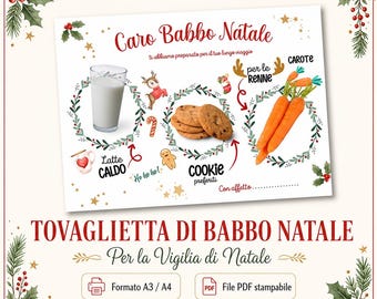 Santa Claus Snack Placemat: Christmas Eve Tradition (Digital Download)
