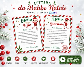 Editable Elf Arrival Letter, Christmas Welcome Canva Template, Digital Download