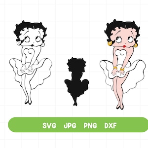 Boop Icon Betty Boop SVG, Betty Boop PNG, Cute Boop Svg, Betty Boop Clipart, Cut ...