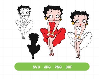 ベティ ブープ SVG、ベティ ブープのヘッド、かわいいブープ SVG