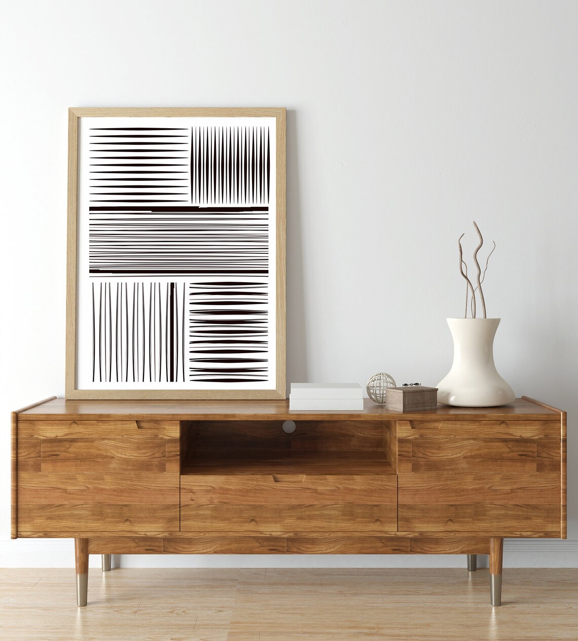 Printable black and white svg wall art Linear png ornament | Etsy