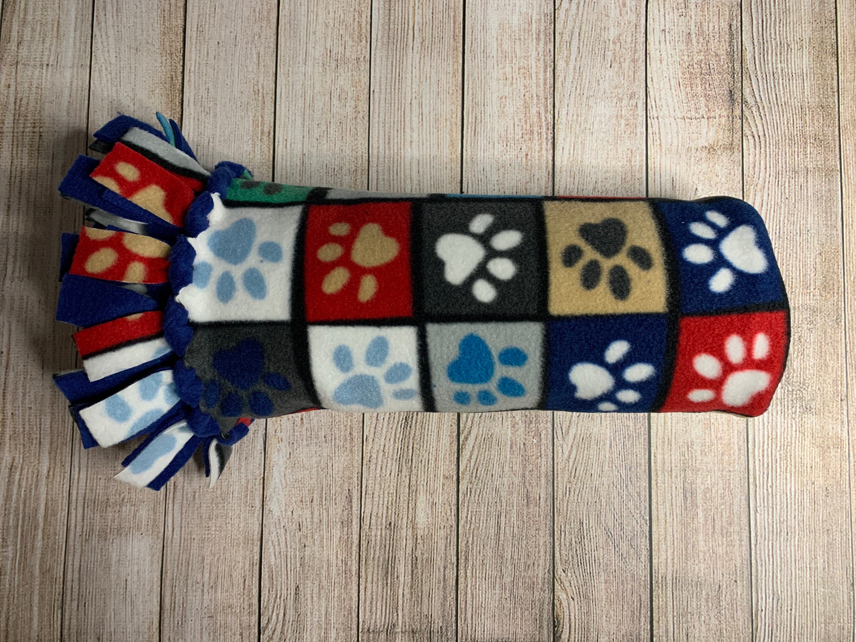 Dog Blanket. Fleece Blanket. Tie Knot Blanket. Paw Print Etsy UK