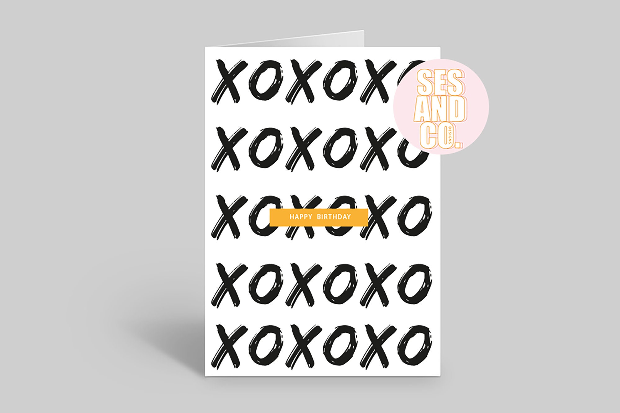 Happy Birthday Card Xoxo Happy Birthday Celebration Cards Etsy
