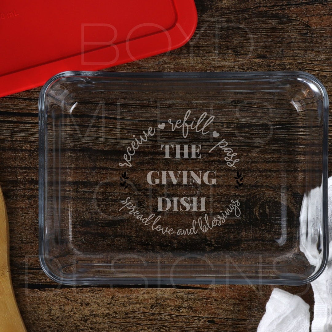 The Giving Dish SVG Png, Pdf Casserole Dish Gift Friend Gift Food Gift