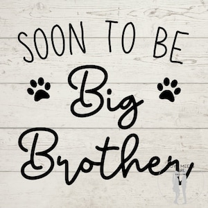 Anuncio de embarazo Perro SVG, pdf, png - Anuncio de Gran Hermano - Diseño de hermanos de piel