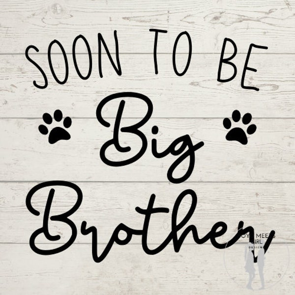 Pregnancy Announcement Dog SVG, pdf, png - Big Brother Announcement - Fur Sibling Design