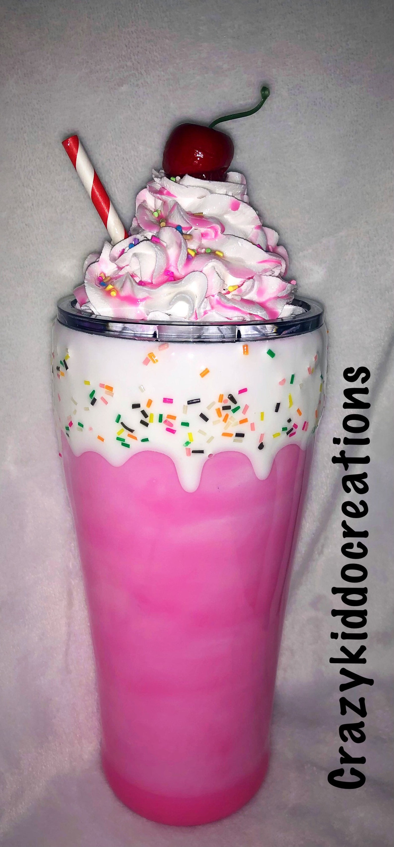 Milkshake Tumblers With Whipped Cream Toppers Etsy