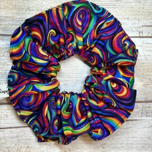 Multi Color Swirl  / Rainbow / Colorful  /  Scrunchie / Hair Tie
