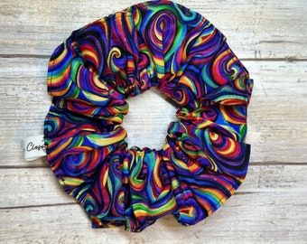 Remolino multicolor / Arco iris / Colorido / Scrunchie / Corbata para el cabello