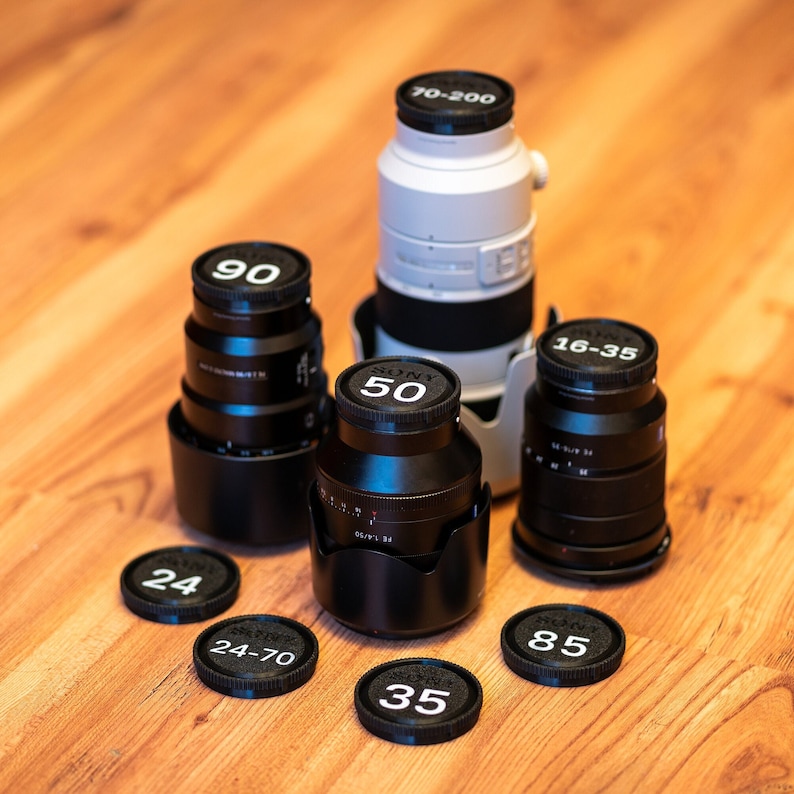 Custom-made Rear Lens Cap with Focal Length Marking, specially designed for Sony E-Mount lenses image 1