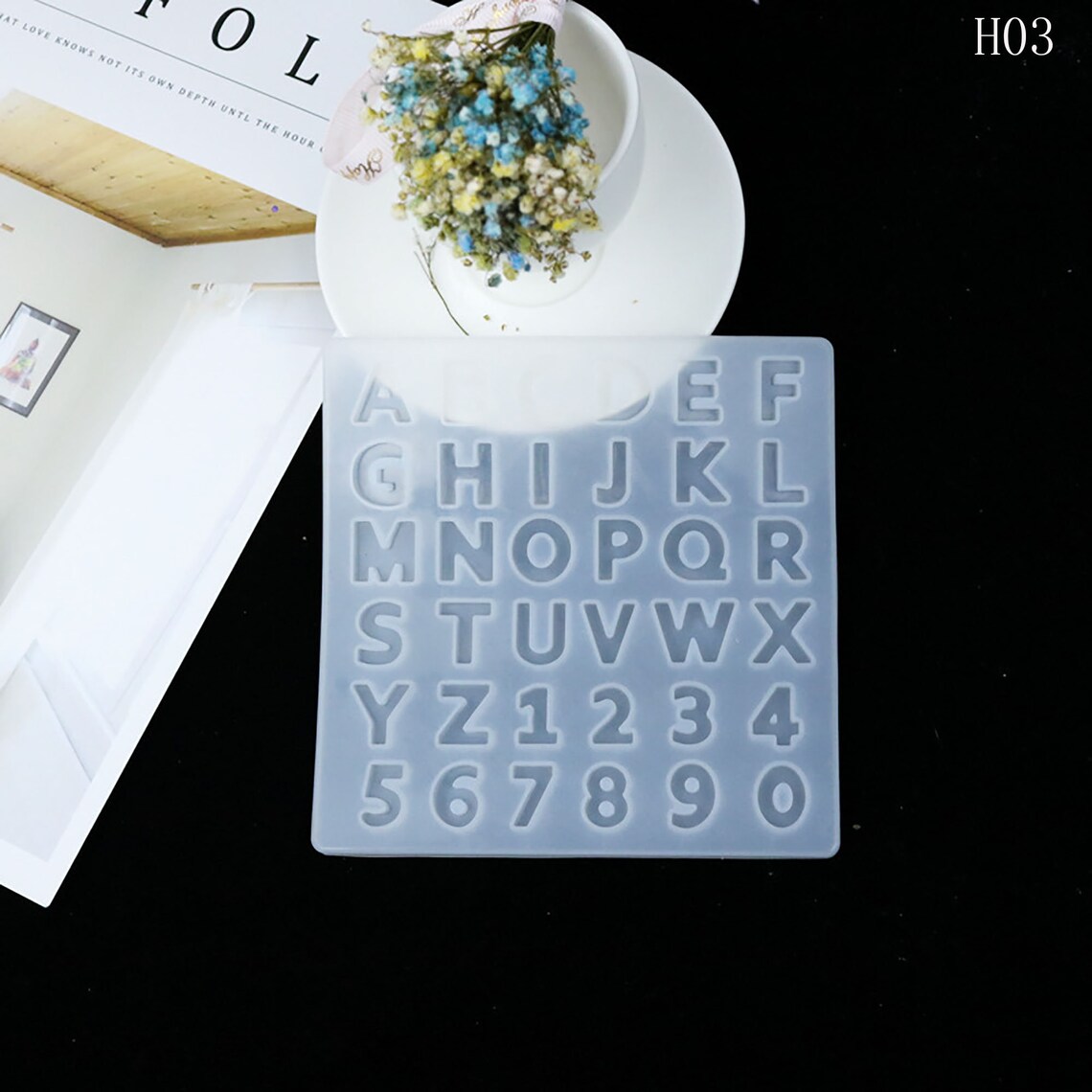Letter silicone mold number epoxy mold DIY resin mold Etsy