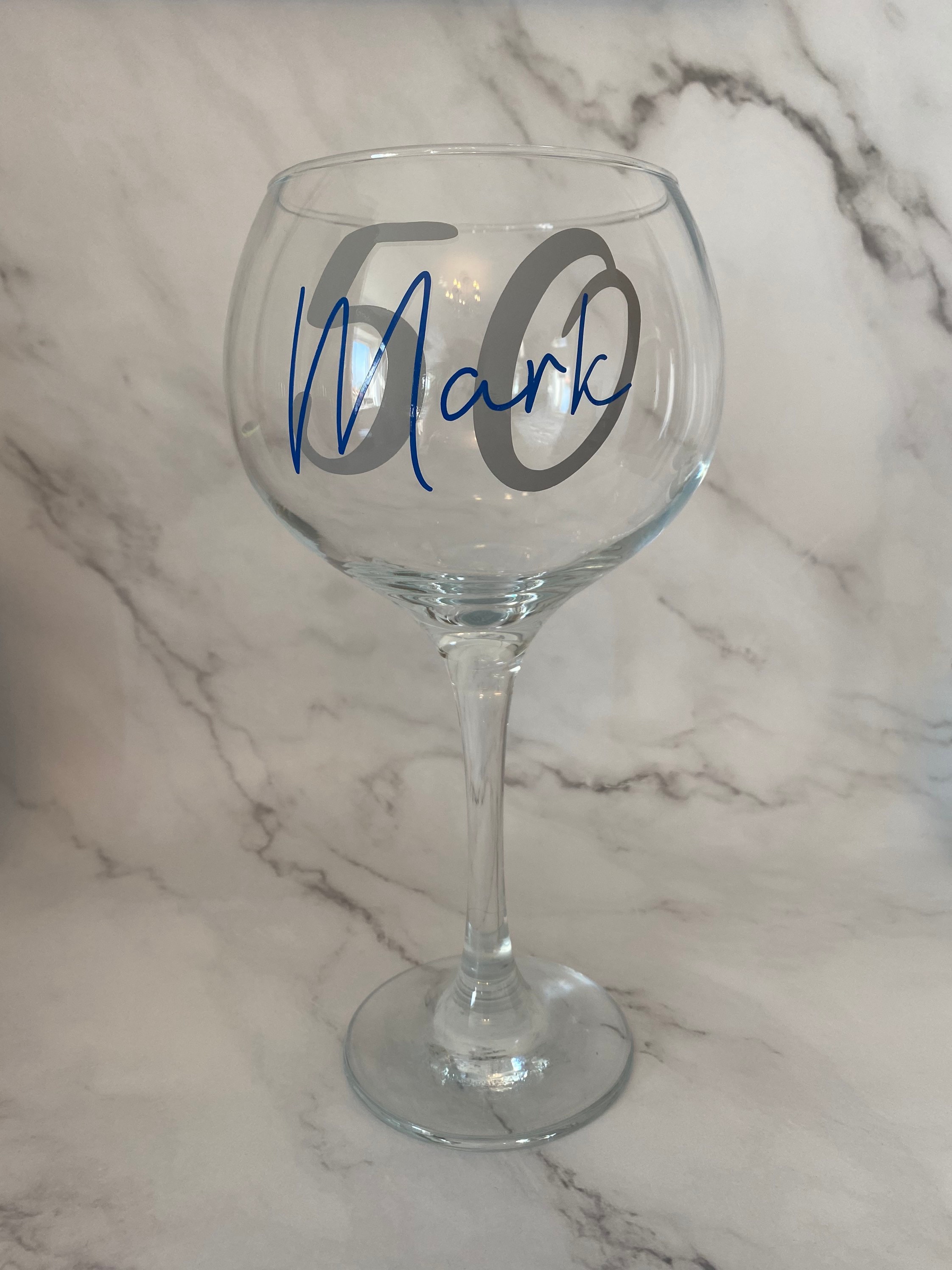 Personalised Gin Glass Balloon Style Gin Glass Gift Etsy