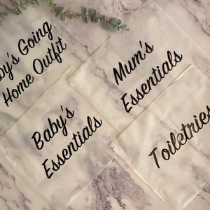 Hospital Organiser Bags | Zip Lock Bags | Clothes Bags | Mum To Be | Toiletry Bag | Maternity | Going Home Bags | Suitcase | 25cm-30cm