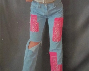 Bandana Jeans - Etsy