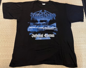 T-shirt Vintage Black Metal Des Années 90 - Groupes : Mayhem, Bathory, Burzum, Etc. - Occasion Bon état