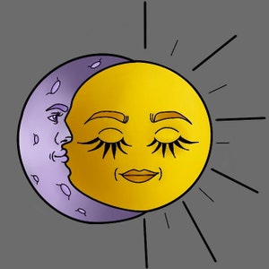 Sun and moon art print