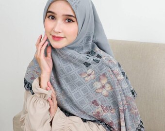 MIRVA Scarf, Limited Edition 4 Colors Premium Voile Square Hijab Scarf, Lightweight Shawl Scarves Wrap Floral Flower, Muslim Gifts for Women