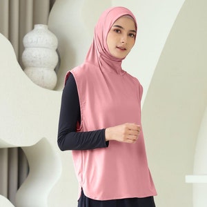 ADIRA Active Hijab Outer, Bescheidene Sport Hijab Weste vertuschen, muslimische Frauen Sportbekleidung Muslimah Activewear Islamische Kleidung Fitness-Studio Workout Übung