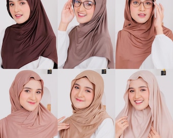 ILANA instant hijab, 30 kleuren jersey hijab met onderdoek snel en gemakkelijk dragen geen pin slip op een stuk hijab sjaal leuke moslim cadeaus voor vrouwen