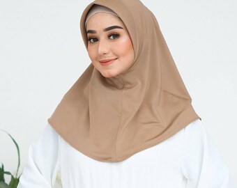 HANIA Instant Hijab: 26 colors Spandex Lycra Slip-On No-Pin One-Piece Hijab, Lightweight Active Hijab