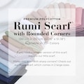 RUMI Scarf with Rounded Corners, Large Square Hijab Scarf, Lightweight Shawl Wrap Scarves, Head Scarf, Head Covers, Muslim Gifts for Women product logo