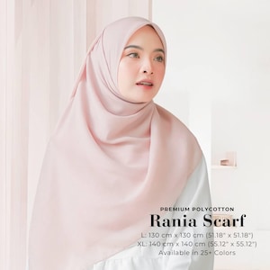RANIA スカーフ、29色展開の特大スクエアヒジャブスカーフ、軽量ショールラップスカーフ、ヘッドスカーフヘッドカバー、かわいいイスラム教徒の女性へのギフト