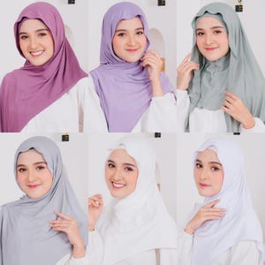 ILANA Instant Hijab, 30 Farben Jersey Hijab mit Unterschal schnell, leicht tragen, kein Pin Slip-on einteiliger Hijab-Schal, süße muslimische Geschenke für Frauen