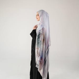IRSA Scarf, Modal Viscose Blend Hijab Shawl, Shayla Headscarf, Head Cover with Floral Pattern