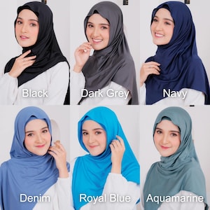 ELZA ACTIVE INSTANT HIJAB - BLUE BLACK