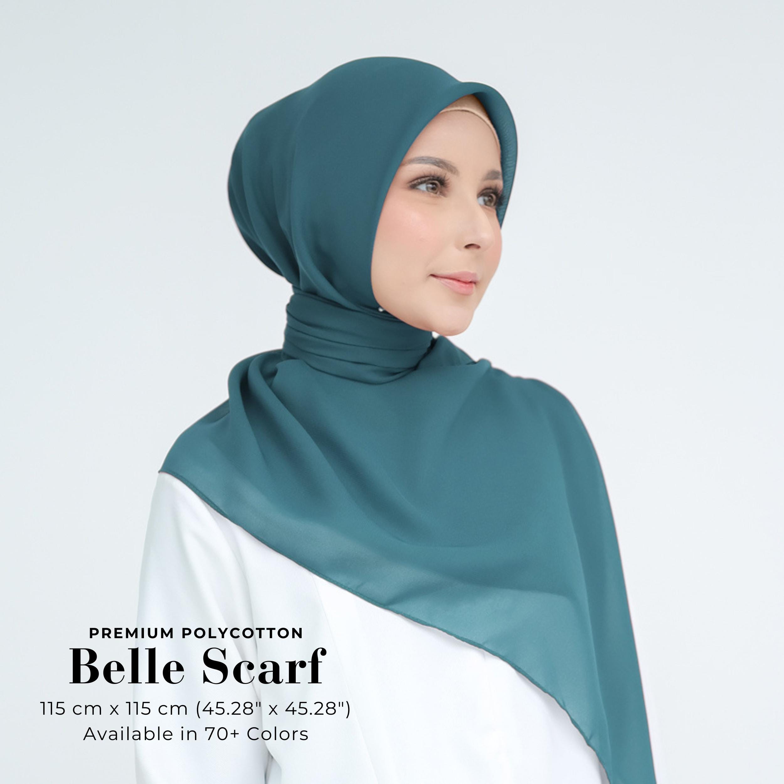 BELLE Scarf: 70 Colors Premium Polycotton Square Hijab Headscarf