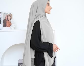 YASMINA Hijab instantané, 21 couleurs, nuisette Ceruti de qualité supérieure, hijab khimar avec fermeture à glissière, facile à enfiler, à enfiler, sans épingle, hijab de voyage une pièce