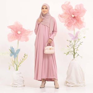 Pink Abaya and Hijab - Etsy Pink Abaya and Hijab - Etsy