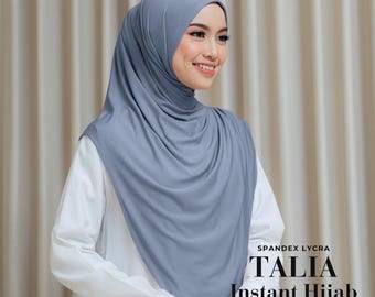 TALIA Instant Hijab, Quick Easy Wear, Slip-On, No Pin Travel Hijab One-Piece, Lightweight Hijab Sport Workout, Long Hijab Syar’i for Muslim
