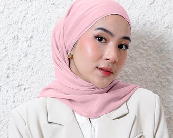 Bufanda VIOLA, pañuelo de gasa premium en 33 colores, hiyab Shayla, chal turbante ligero para mujer, pañuelo para la cabeza, color rosa suave, bonitos regalos musulmanes para mujeres.